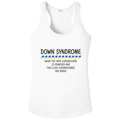 Down Syndrome When The Hate Chromosome Is Removed Ladies PosiCharge Competitor Racerback Tank