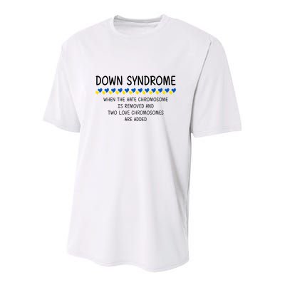 Down Syndrome When The Hate Chromosome Is Removed Youth Performance Sprint T-Shirt