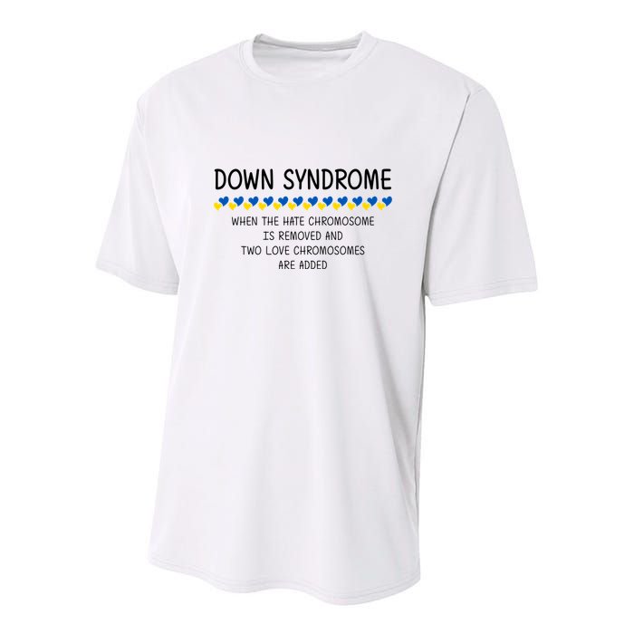 Down Syndrome When The Hate Chromosome Is Removed Youth Performance Sprint T-Shirt