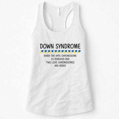Down Syndrome When The Hate Chromosome Is Removed Womens Tank Top