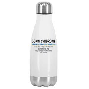 Down Syndrome When The Hate Chromosome Is Removed Stainless Steel Insulated Water Bottle