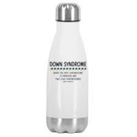 Down Syndrome When The Hate Chromosome Is Removed Stainless Steel Insulated Water Bottle