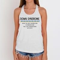 Down Syndrome When The Hate Chromosome Is Removed Women's Knotted Racerback Tank