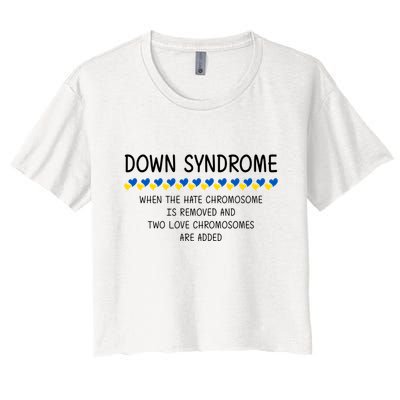 Down Syndrome When The Hate Chromosome Is Removed Crop Top