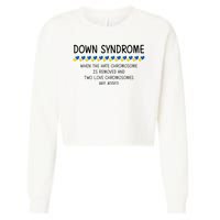 Down Syndrome When The Hate Chromosome Is Removed Cropped Pullover Crew