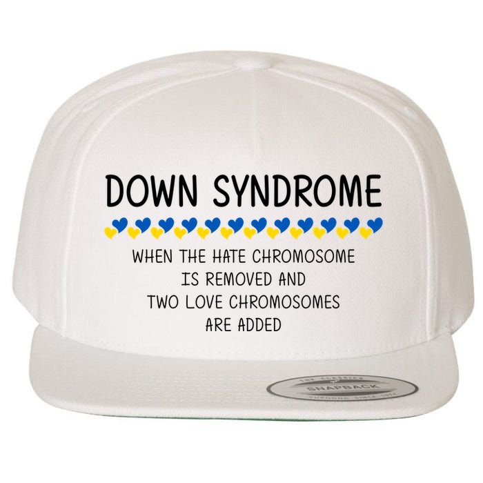 Down Syndrome When The Hate Chromosome Is Removed Wool Snapback Cap
