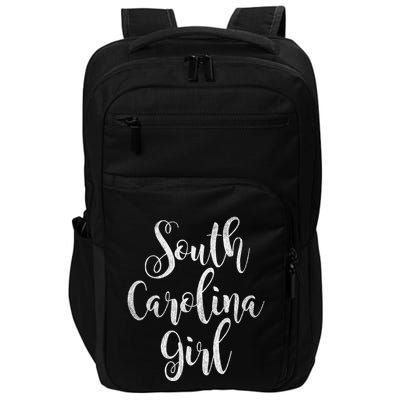 Distressed Sc Women Cute South Carolina Girl Impact Tech Backpack