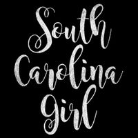 Distressed Sc Women Cute South Carolina Girl Button