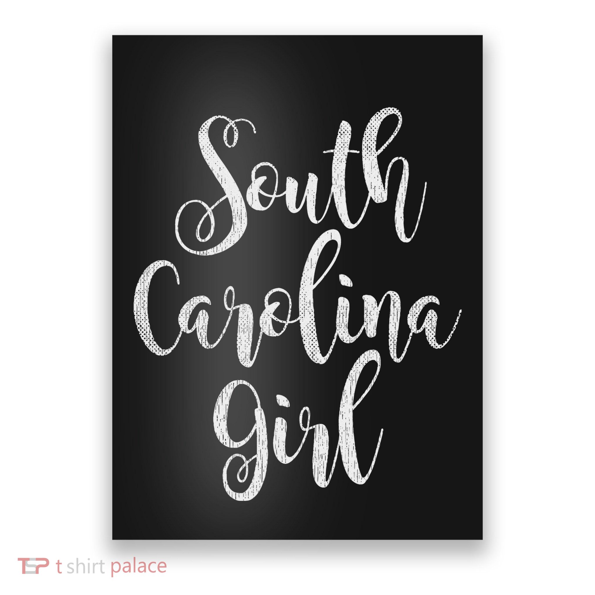 Distressed Sc Women Cute South Carolina Girl Poster