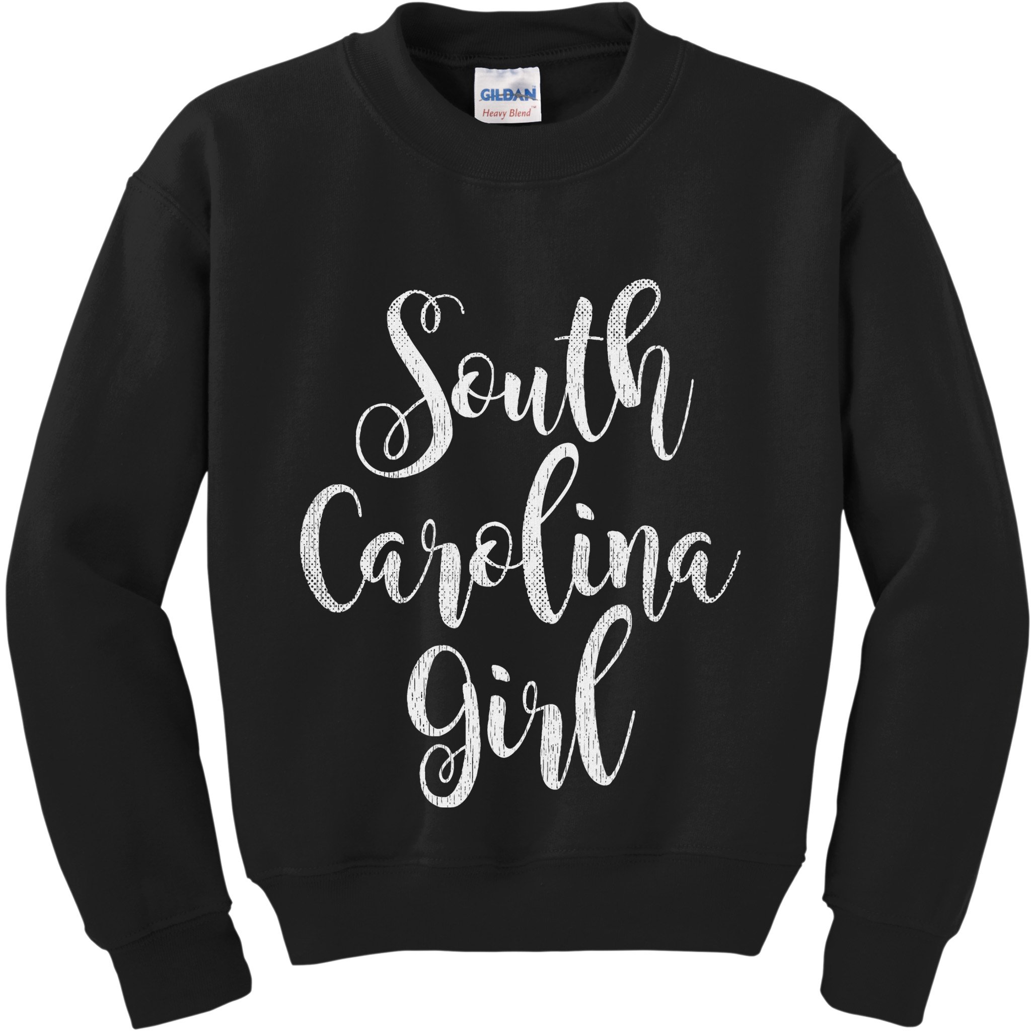 Distressed Sc Women Cute South Carolina Girl Kids Sweatshirt