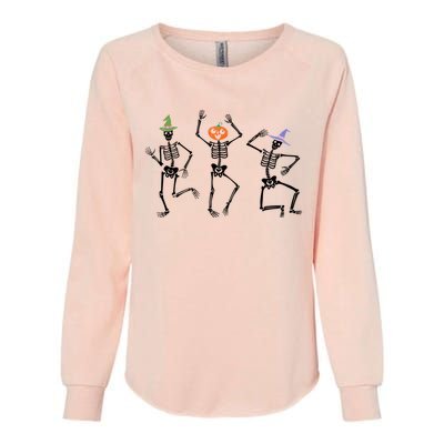 Dancing Skeleton Witches Halloween Great Gift Womens California Wash Sweatshirt