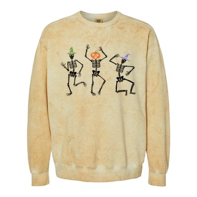 Dancing Skeleton Witches Halloween Great Gift Colorblast Crewneck Sweatshirt