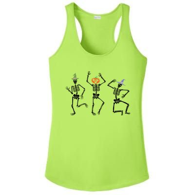 Dancing Skeleton Witches Halloween Great Gift Ladies PosiCharge Competitor Racerback Tank