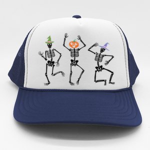 Dancing Skeleton Witches Halloween Great Gift Trucker Hat