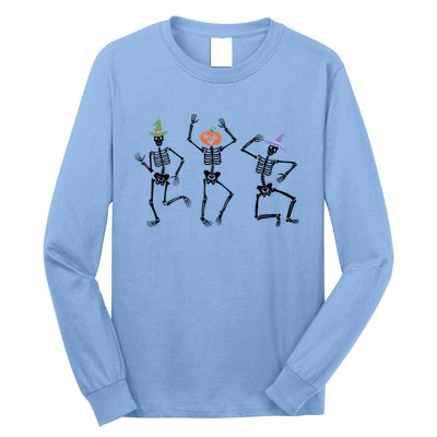 Dancing Skeleton Witches Halloween Great Gift Long Sleeve Shirt