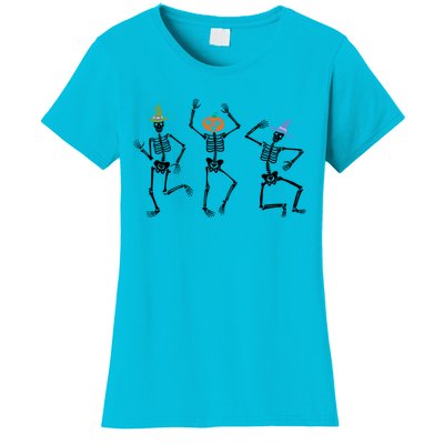 Dancing Skeleton Witches Halloween Great Gift Women's T-Shirt