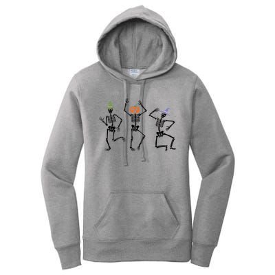 Dancing Skeleton Witches Halloween Great Gift Women's Pullover Hoodie