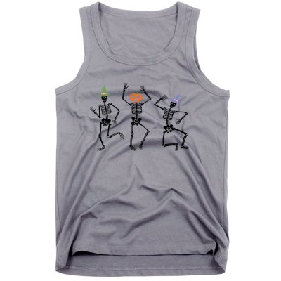 Dancing Skeleton Witches Halloween Great Gift Tank Top