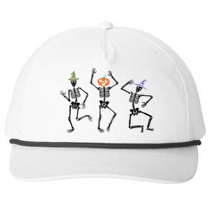 Dancing Skeleton Witches Halloween Great Gift Snapback Five-Panel Rope Hat