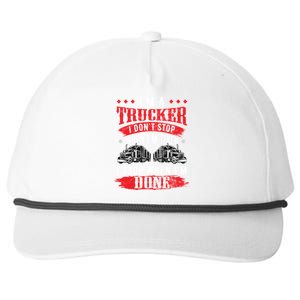 Don't Stop When Tired Funny Trucker Gift Truck Driver Gift Snapback Five-Panel Rope Hat