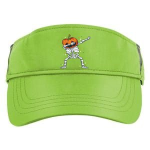 Dabbing Skeleton With Pumpkin Head Jack O Lantern Dab Cute Gift Adult Drive Performance Visor