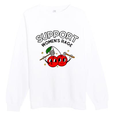 Doublecrossco Support Women Rage Premium Crewneck Sweatshirt