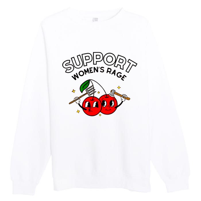 Doublecrossco Support Women Rage Premium Crewneck Sweatshirt