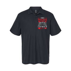 Don't Stop When Tired Funny Trucker Gift Truck Driver Softstyle Adult Sport Polo