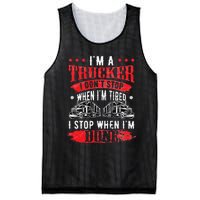 Don't Stop When Tired Funny Trucker Gift Truck Driver Mesh Reversible Basketball Jersey Tank