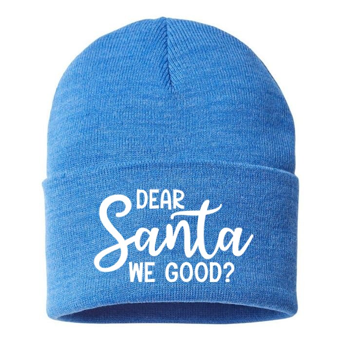 Dear Santa We Good Christmas Gift Sustainable Knit Beanie