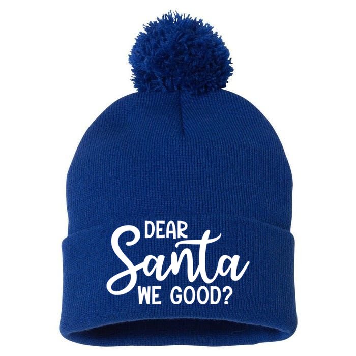 Dear Santa We Good Christmas Gift Pom Pom 12in Knit Beanie