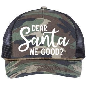 Dear Santa We Good Christmas Gift Retro Rope Trucker Hat Cap