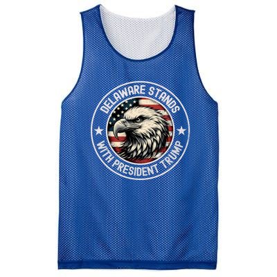 Delaware Stands With Trump Gift Mesh Reversible Basketball Jersey Tank