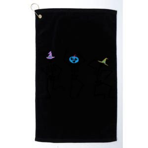 Dancing Skeleton Witches Halloween Cute Gift Platinum Collection Golf Towel