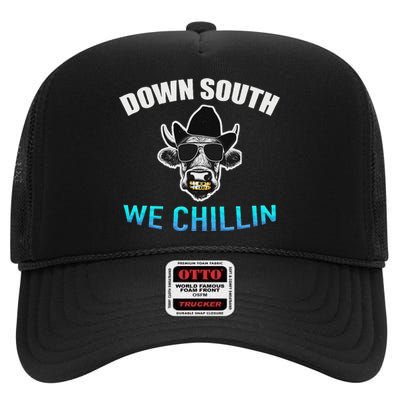 Down South We Chillin High Crown Mesh Back Trucker Hat