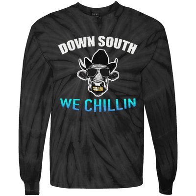 Down South We Chillin Tie-Dye Long Sleeve Shirt