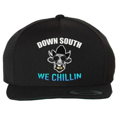 Down South We Chillin Wool Snapback Cap