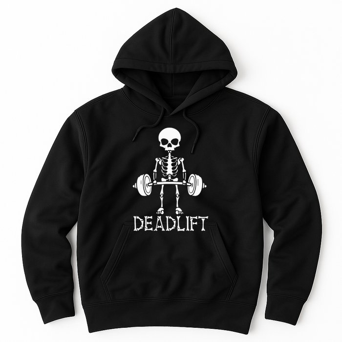 Deadlift Skeleton Workout Bodybuilding Gym Funny Skull Hoodie