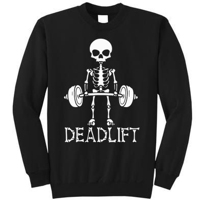 Deadlift Skeleton Workout Bodybuilding Gym Funny Skull Sweatshirt