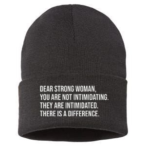 Dear Strong Woman You Are Not Intimidating Sustainable Knit Beanie