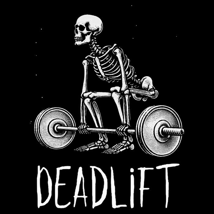 Deadlift Skeleton Workout Halloween Weight Lifting Fitness Cooling Performance Crew T-Shirt
