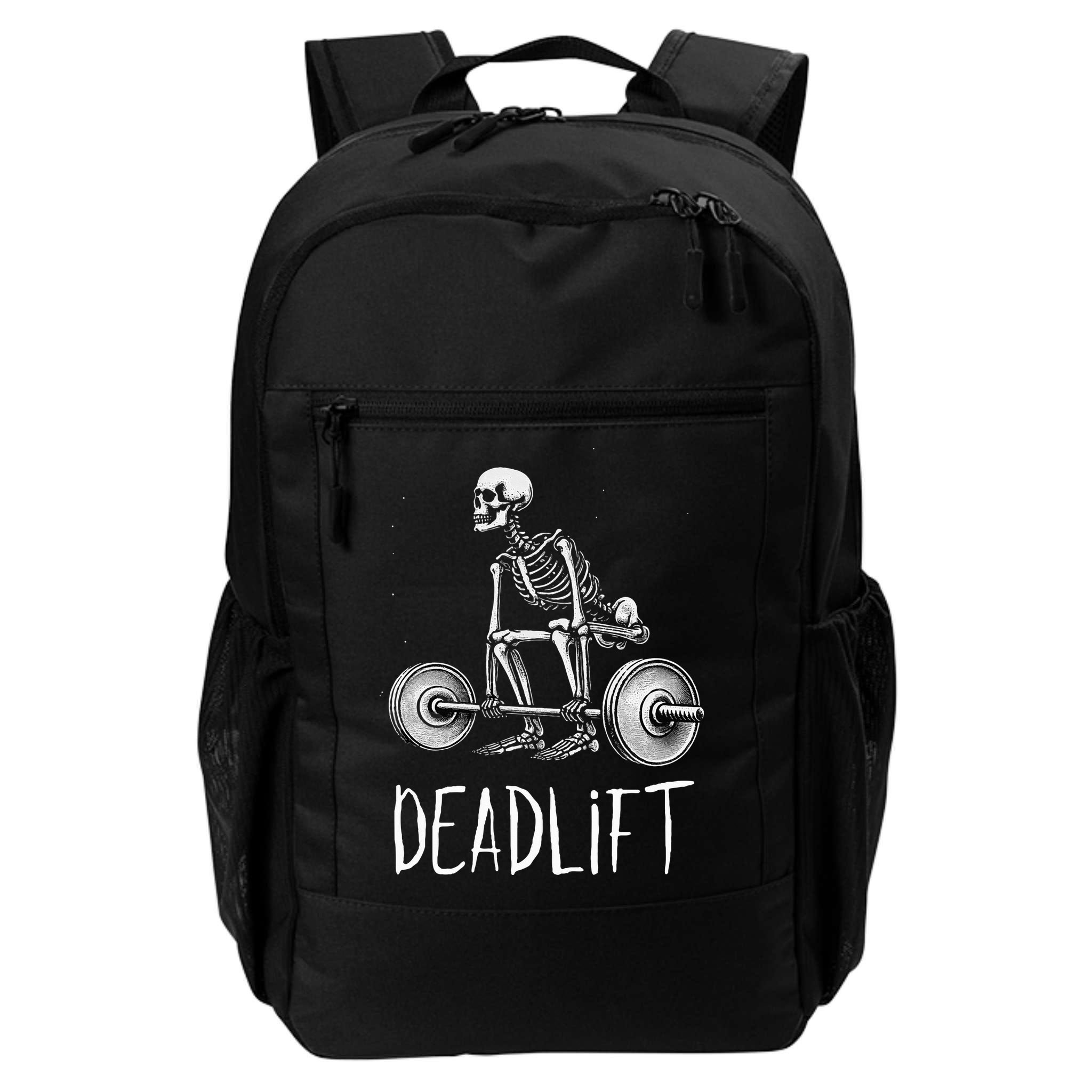 Deadlift Skeleton Workout Halloween Weight Lifting Fitness Backpack