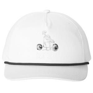 Deadlift Skeleton Workout Halloween Weight Lifting Fitness Snapback Five-Panel Rope Hat