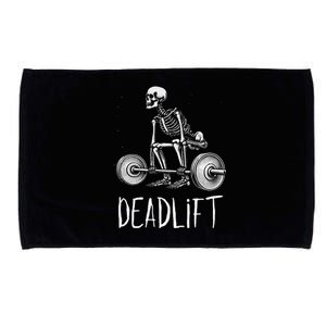 Deadlift Skeleton Workout Halloween Weight Lifting Fitness Microfiber Hand Towel