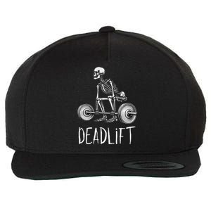 Deadlift Skeleton Workout Halloween Weight Lifting Fitness Wool Snapback Cap