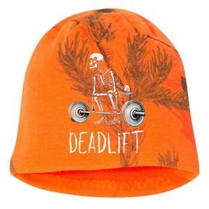 Deadlift Skeleton Workout Halloween Weight Lifting Fitness Kati - Camo Knit Beanie