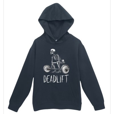 Deadlift Skeleton Workout Halloween Weight Lifting Fitness Urban Pullover Hoodie