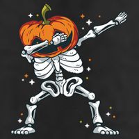 Dabbing Skeleton With Pumpkin Head Jack O Lantern Dab Gift Adult Drive Performance Visor
