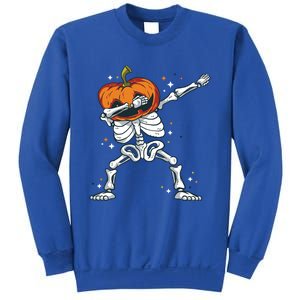 Dabbing Skeleton With Pumpkin Head Jack O Lantern Dab Gift Sweatshirt