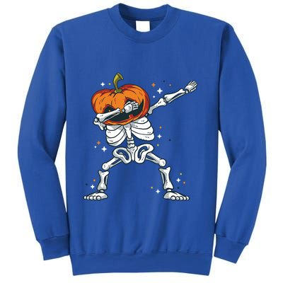 Dabbing Skeleton With Pumpkin Head Jack O Lantern Dab Gift Sweatshirt